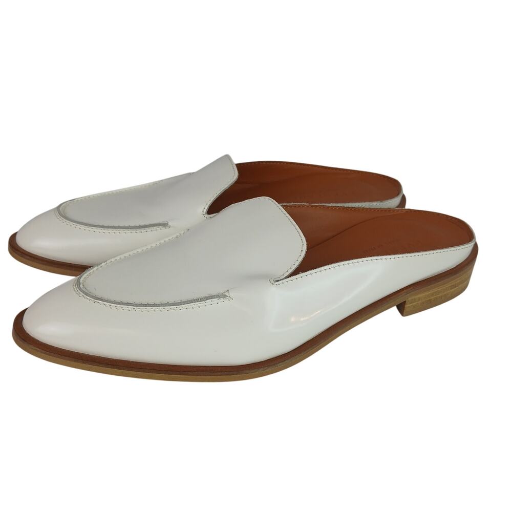 7.5 Everlane The Modern Mule Loafer White Leather Made In Italy Minimalist Chic - Picture 6 of 9
